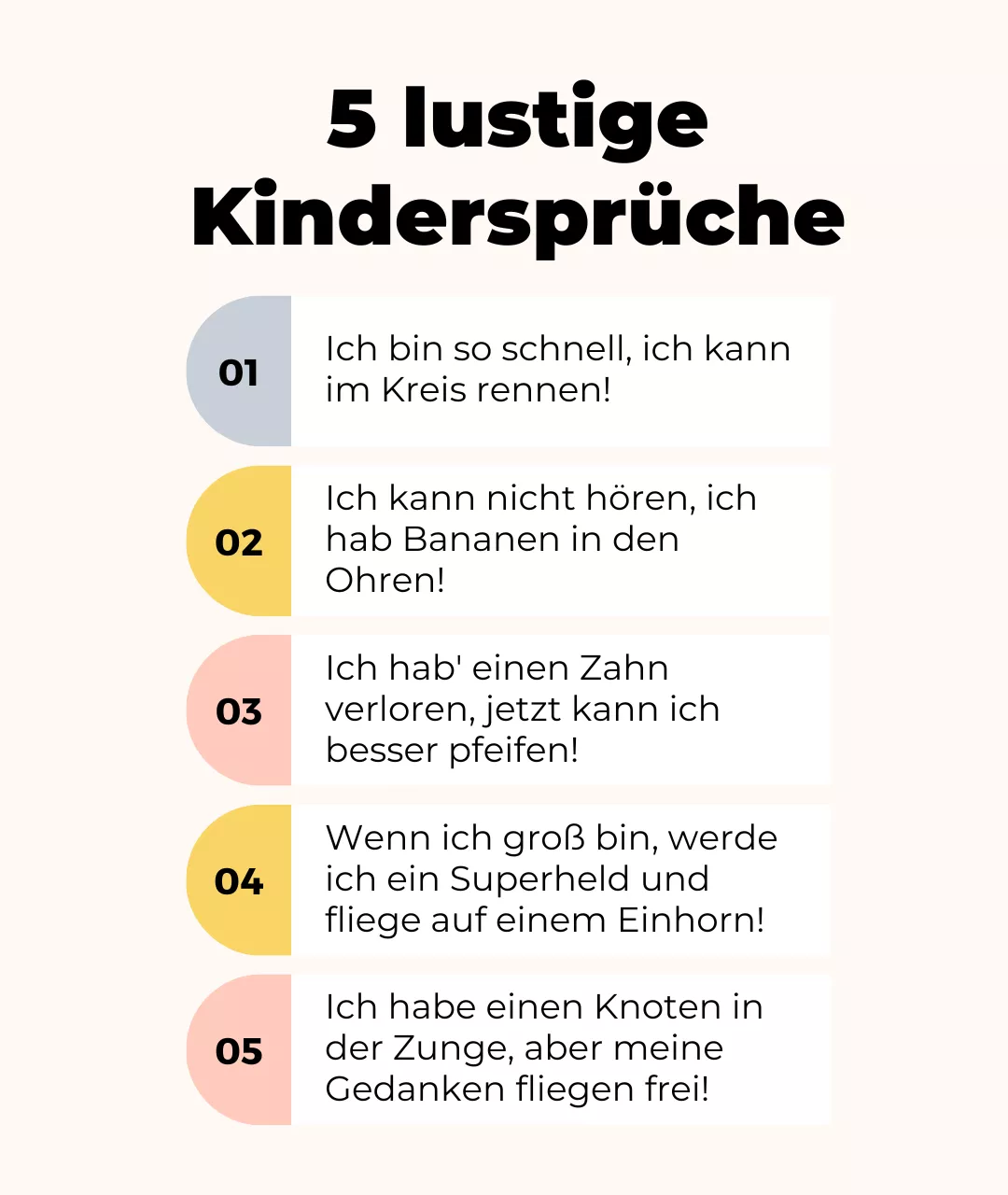 5 lustige Kindersprüche