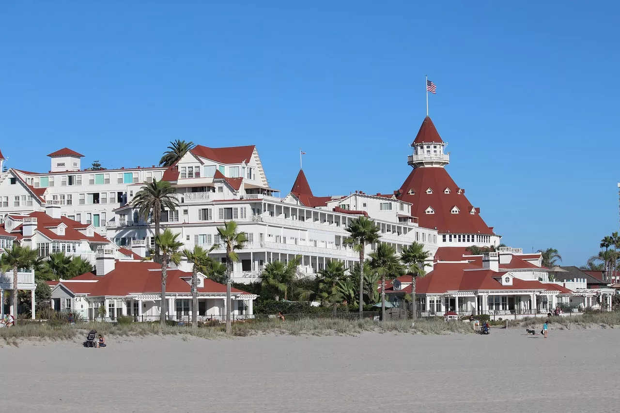 Hotel am Strand in San Diego