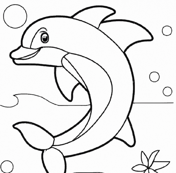 Tolle Malvorlagen von Delphinen - kostenlos herunterladen