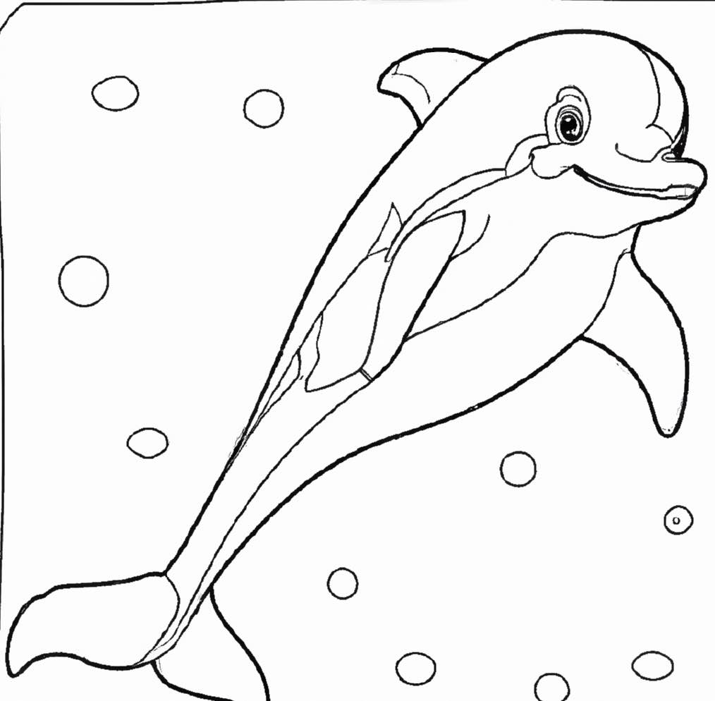 Tolle Malvorlagen von Delphinen - kostenlos herunterladen