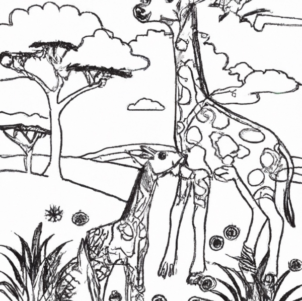 Malvorlagen Giraffen