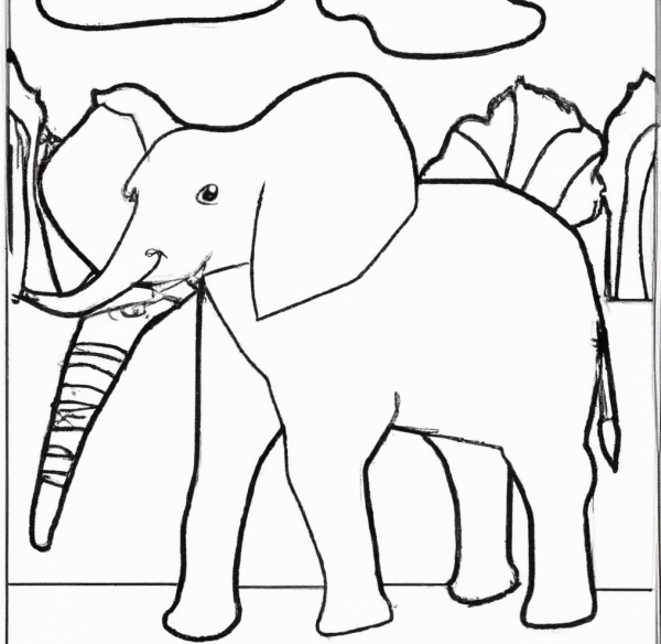 Malvorlage Elefant kostenlos herunterladen