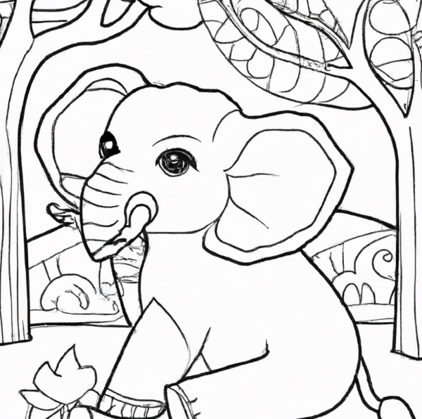 Malvorlage Elefant kostenlos herunterladen