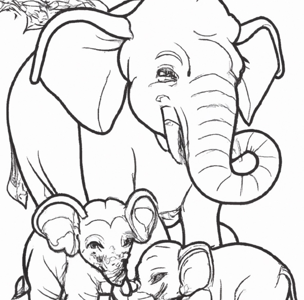 Malvorlage Elefant kostenlos herunterladen