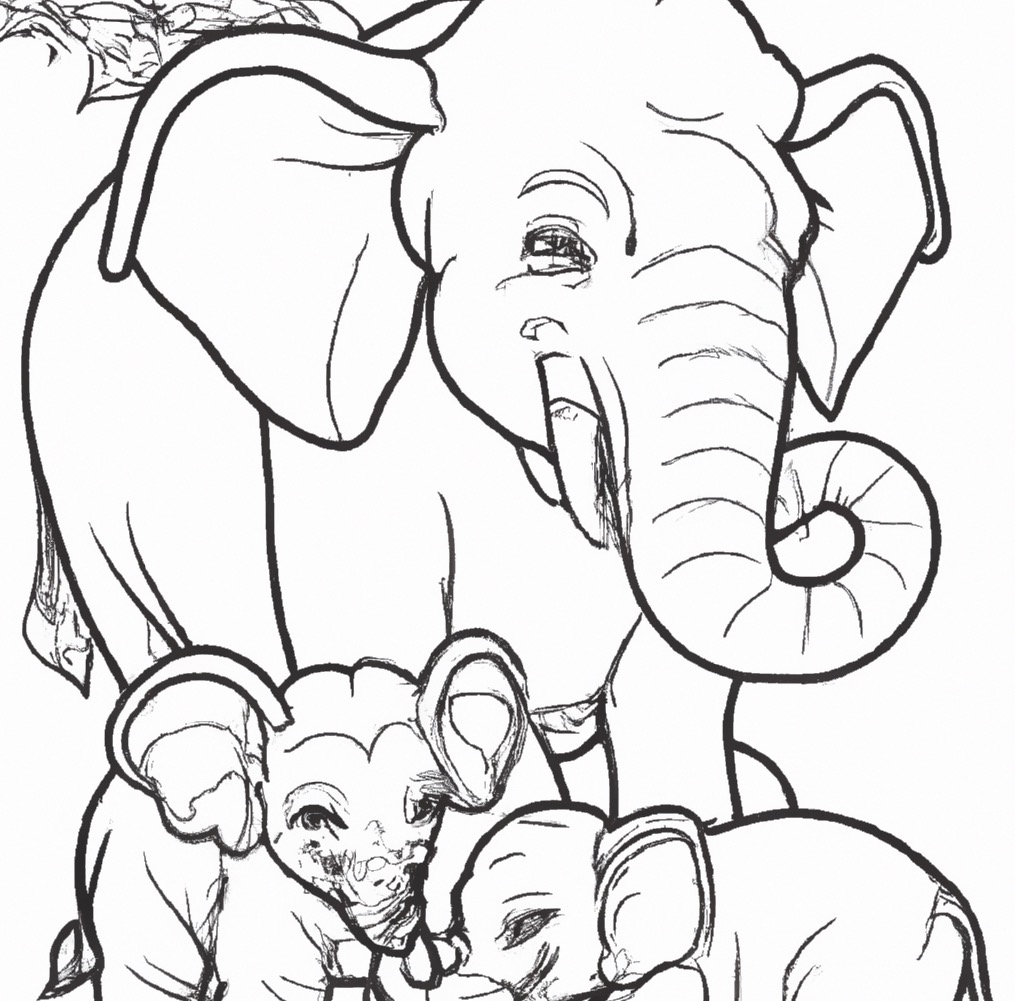 10 tolle Malvorlagen von Elefanten - kostenlos herunterladen