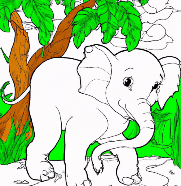 Malvorlage Elefantenfamilie kostenlos herunterladen