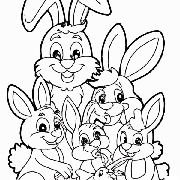 Osterhasen Familie Malvorlagen