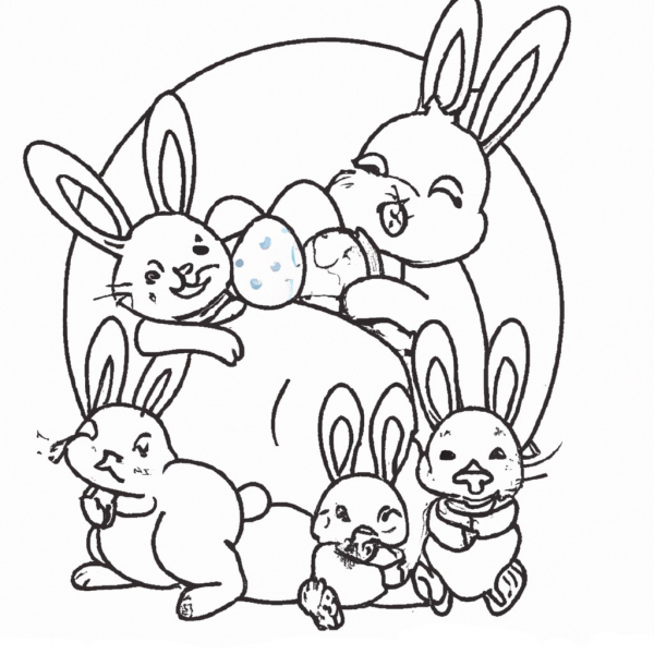 Osterhasen Familie Malvorlagen