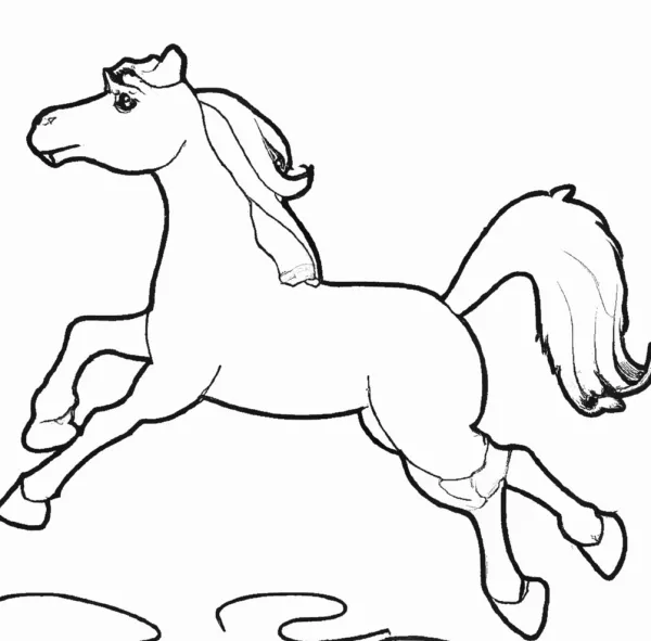 Malvorlage Pferd Springen