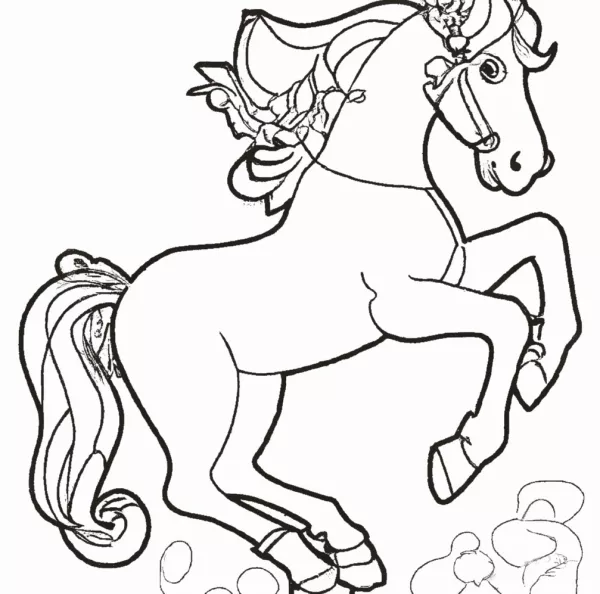 Malvorlage Pferd Weide