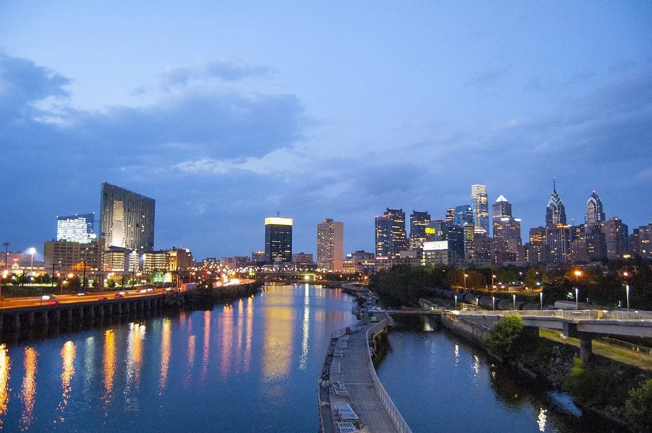 Philadelphia bei Nacht