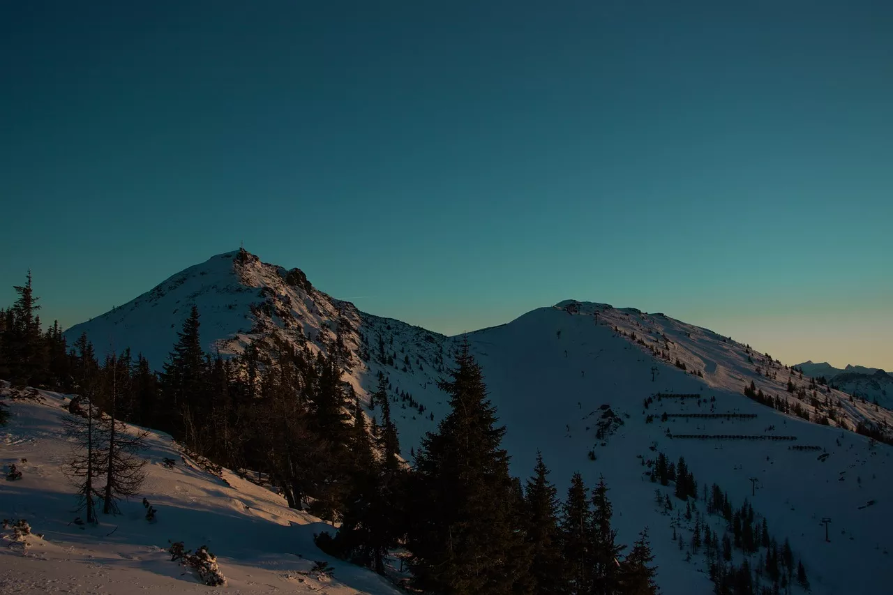 Sonnenuntergang in Flachau