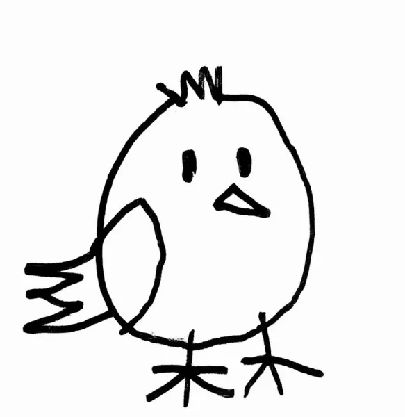Malvorlage Vogel klein
